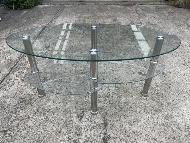 Second-hand Glass Coffee Table - Photo 2)