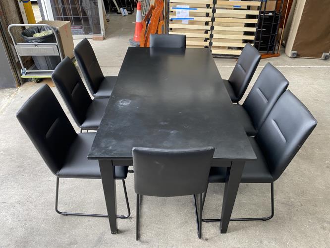 Second-hand Dining Table with 8 Chairs - Photo 5)