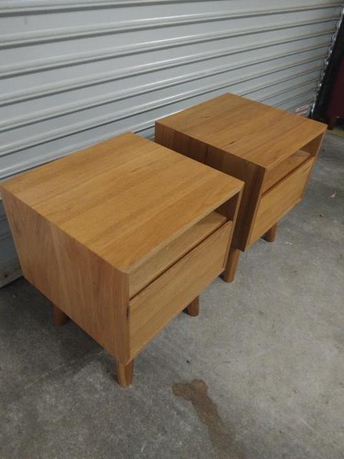 Second-hand Set of 2 Stylish Bedside Tables - Photo 6)