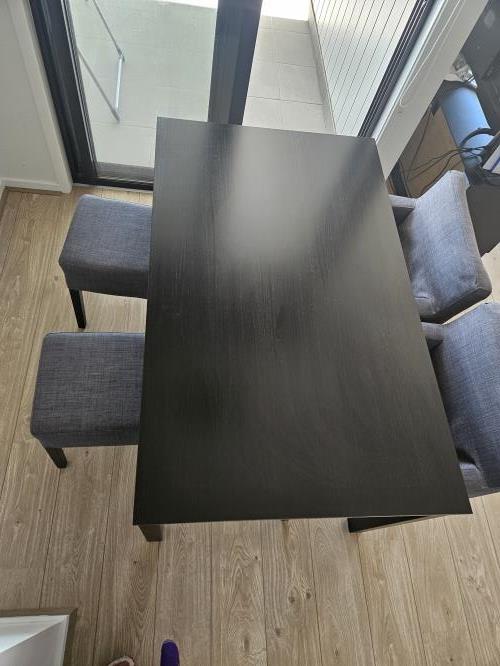 Second-hand Dining Table with 2 Chairs and 2 Stools