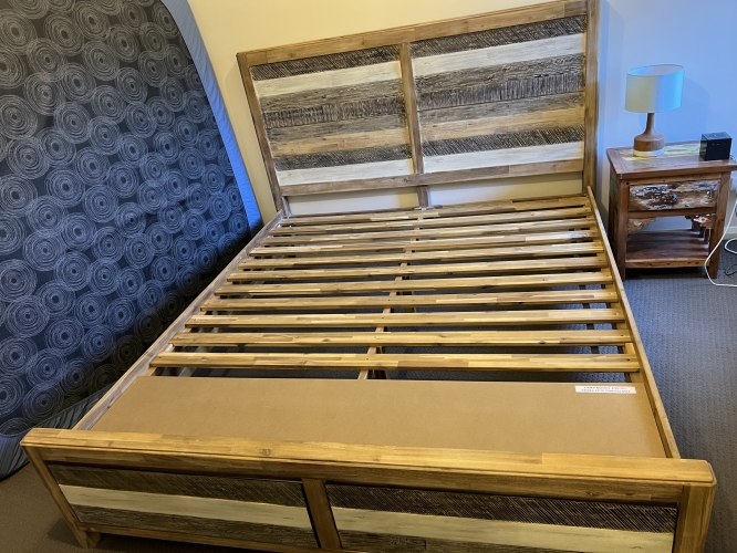 Second-hand King Size Bed Frame with Storage Drawers