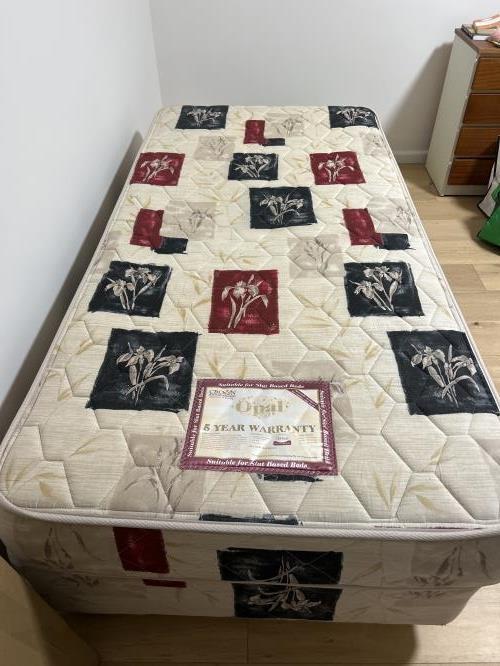 Second-hand Single Bed Base with matching Mattress