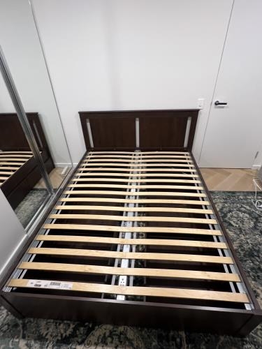 Second-hand IKEA Queen Bed Frame with 4 Under Bed Storage Drawers