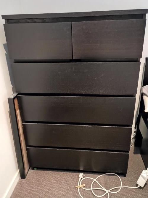 Second-hand IKEA Malm 6 Drawer Chest of Drawers