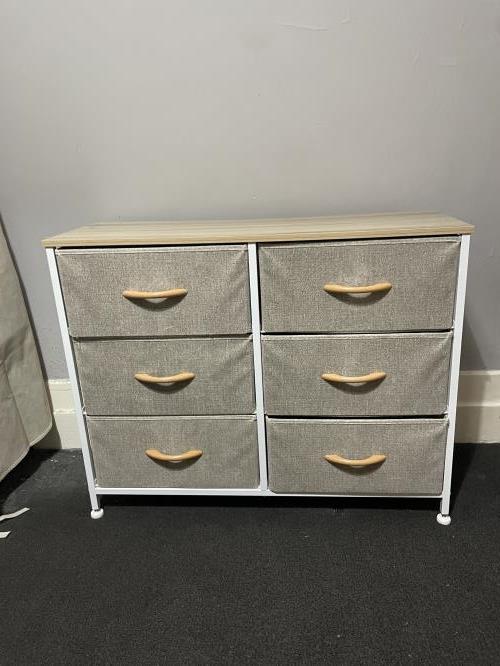 Second-hand Fabric Chest of 6 Drawers