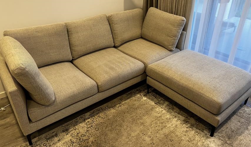 Second-hand Three Seater Sofa with Ottoman