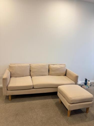 Second-hand L-Shape Sofa with Ottoman - Photo 1)