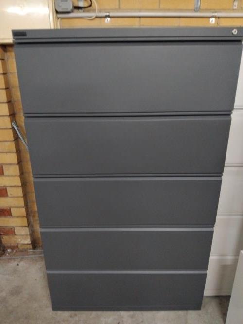 Second-hand Dark Grey Storage (and Filing) Cabinet (2 Files Wide) \u2013 Metal - Photo 1)