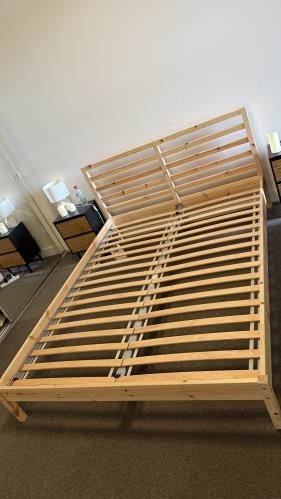 Second-hand IKEA Queen Size Bed Frame - Photo 1)