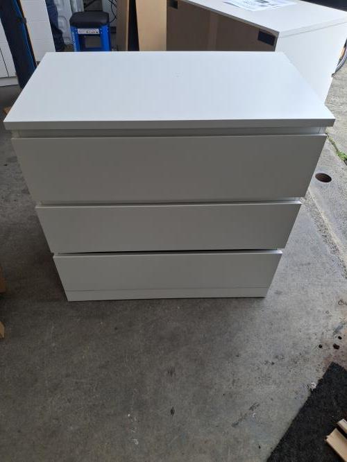 Second-hand IKEA Malm 3 Drawer Chest of Drawers