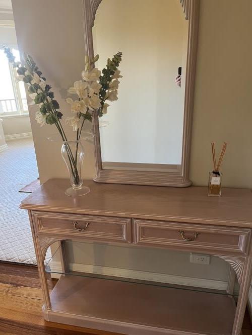 Second-hand Hall Table with Matching Mirror - Photo 1)