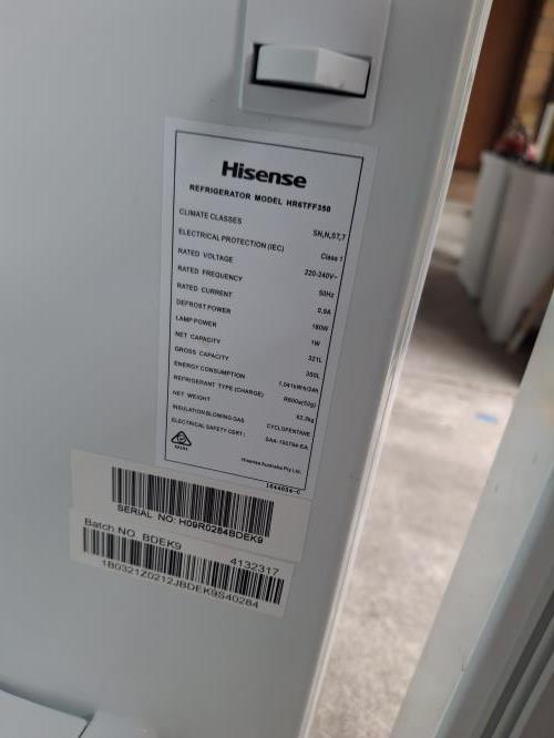 Second-hand Hisense 350L Top Mount Fridge - Photo 10)