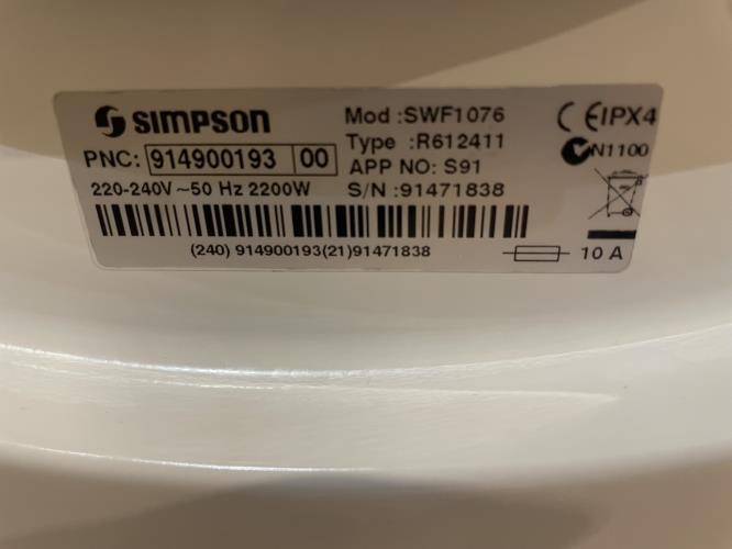Second-hand Simpson 7kg Front Load Washing Machine - Photo 10)