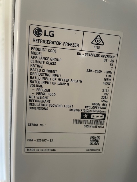 Second-hand LG 315L Top Mount Fridge - Photo 11)