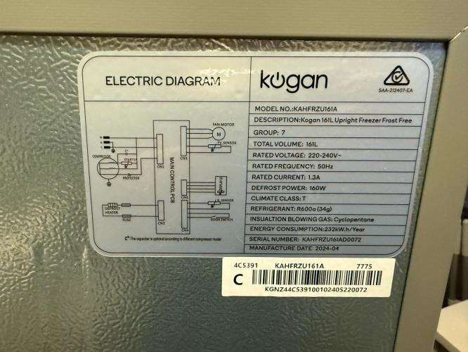 Second-hand Kogan 161L Freezer (Freezer Only) - Photo 12)