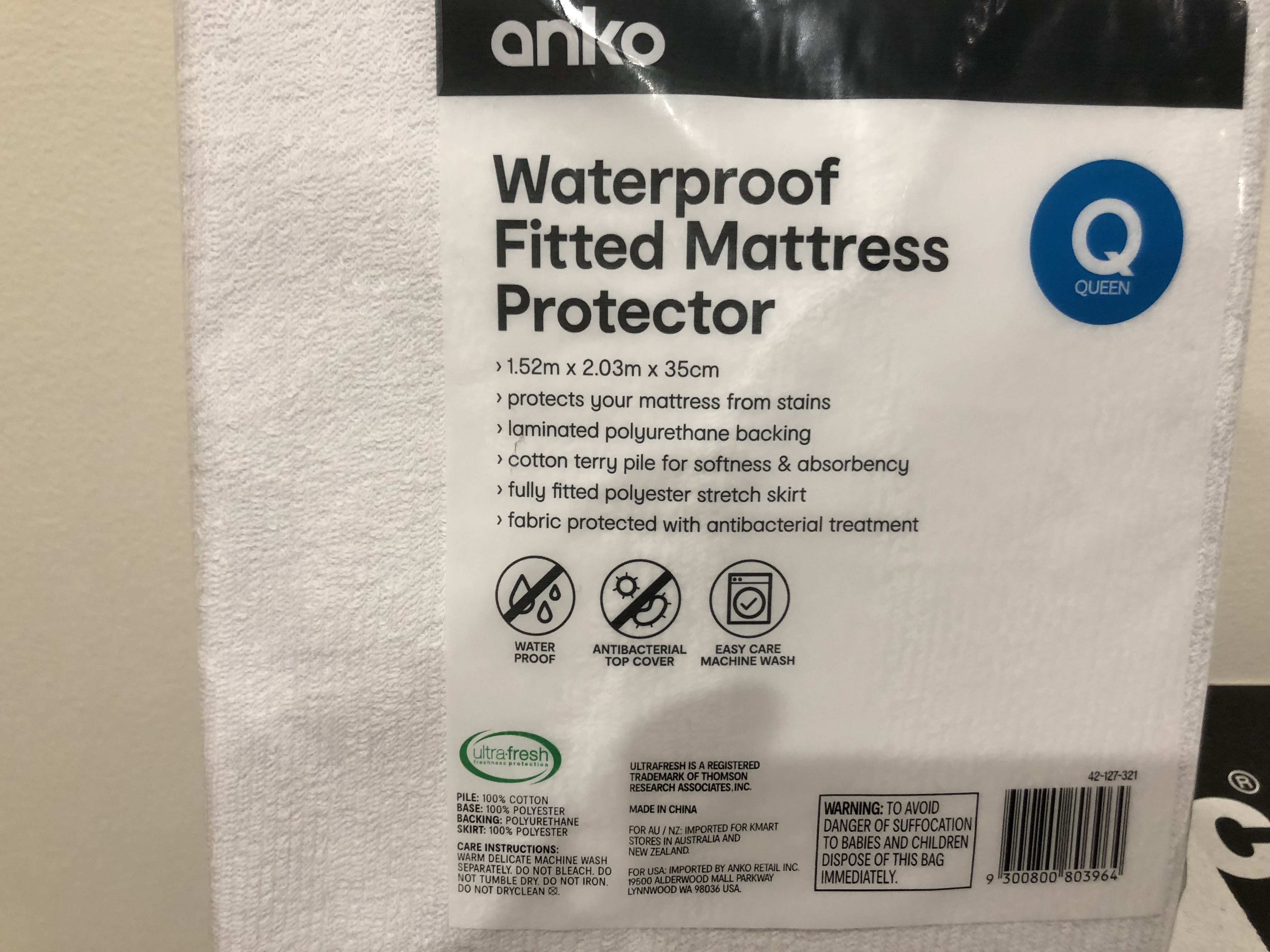 Queen Size Waterproof Fitted Mattress Protector - Photo 2)