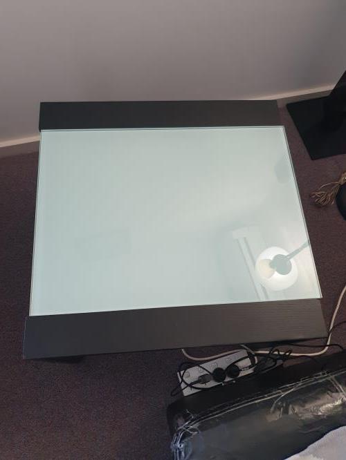 Second-hand Glass Top Side Table - Photo 2)