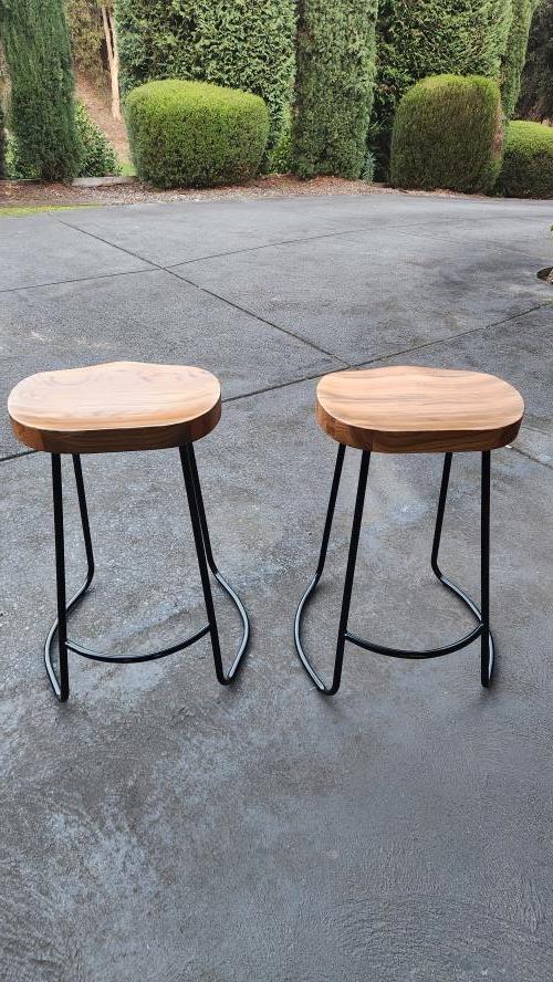 Second-hand Set of 2 Bar Stools - Photo 2)