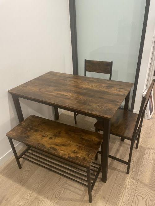 Second-hand Dining Table with 2 Chairs and 1 Bench Seat - Photo 2)