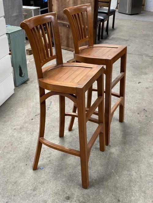 Second-hand Set of 2 Bar Stools - Photo 2)