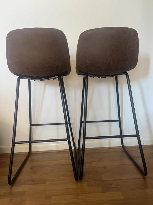 Second-hand Set of 2 Bar Stools - Photo 2)