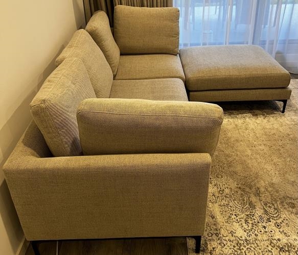 Second-hand Three Seater Sofa with Ottoman - Photo 2)