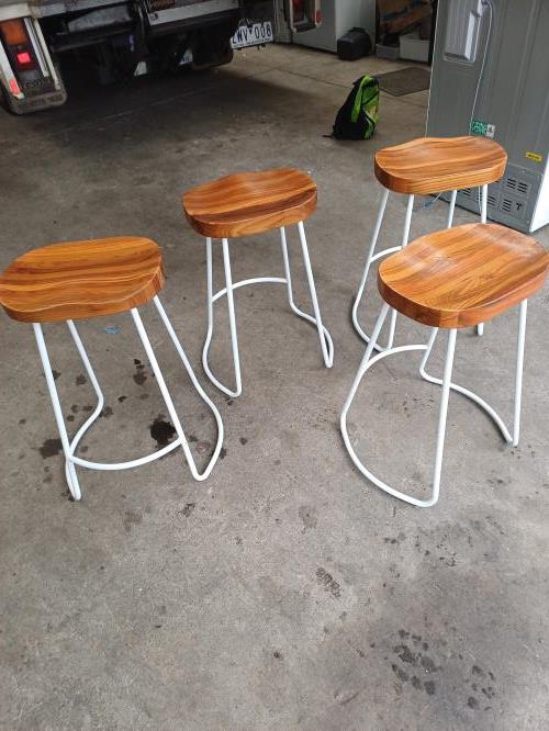 Second-hand Set of 4 Bar Stools - Photo 2)