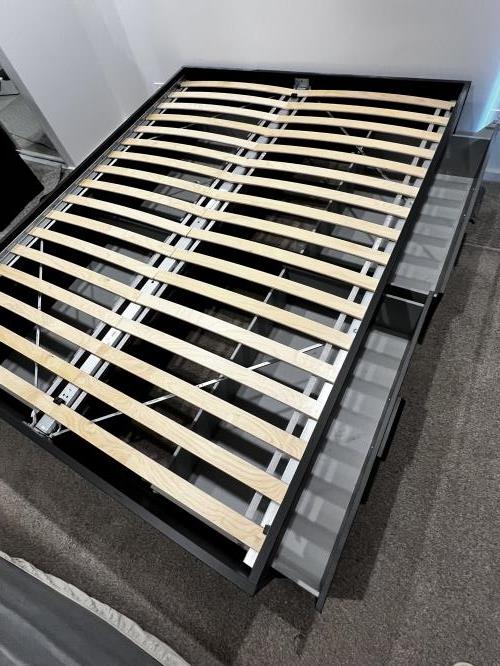 Second-hand IKEA BRIMNES Queen Bed Frame with 4 Storage Drawers - Photo 2)