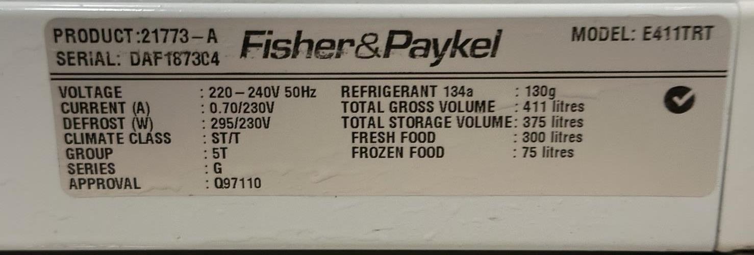 Second-hand Fisher & Paykel 411L Top Mount Fridge - Photo 22)