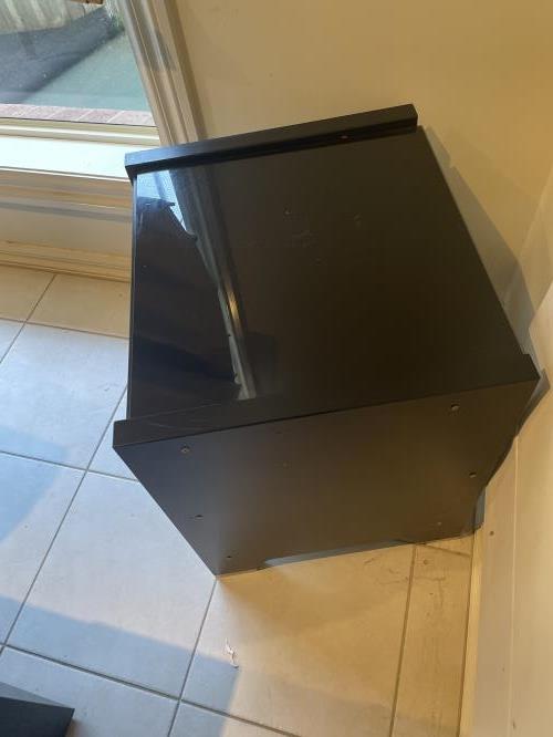 Second-hand Side Table with Glass Top - Photo 3)