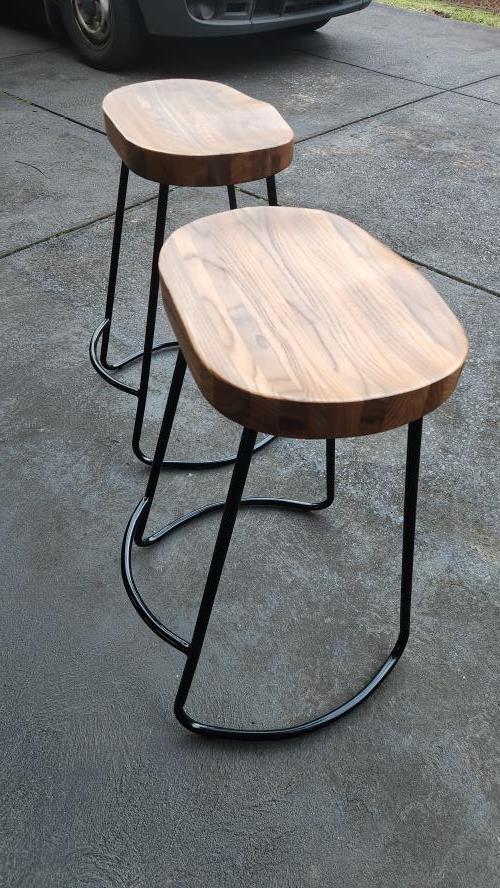 Second-hand Set of 2 Bar Stools - Photo 3)