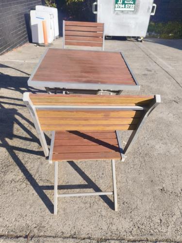 Second-hand Folding Outdoor Table with 2 Chairs - Photo 3)