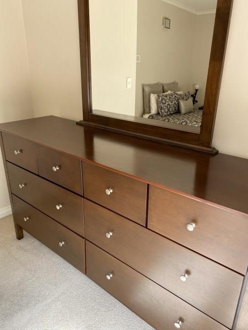 Second-hand Chest of Drawers with Mirror - Photo 3)