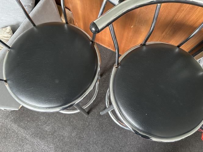 Second-hand Set of 2 Bar Stools - Photo 3)