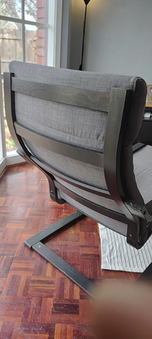 Second-hand IKEA POANG Armchair with Foot Stool - Photo 3)