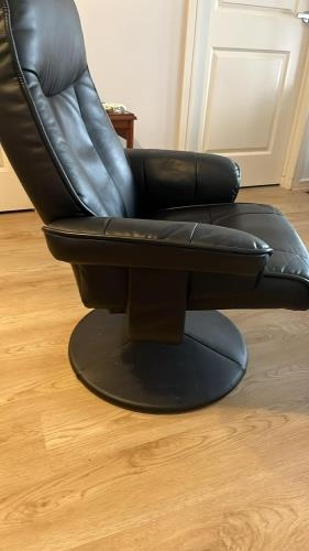 Second-hand Reclining Armchair with Foot Stool - Photo 3)