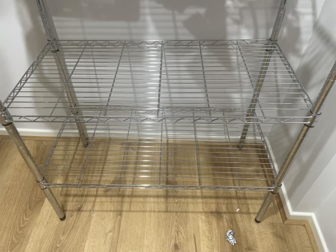 Second-hand Pair of Metal Storage Racks - Photo 3)