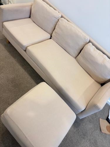 Second-hand L-Shape Sofa with Ottoman - Photo 3)