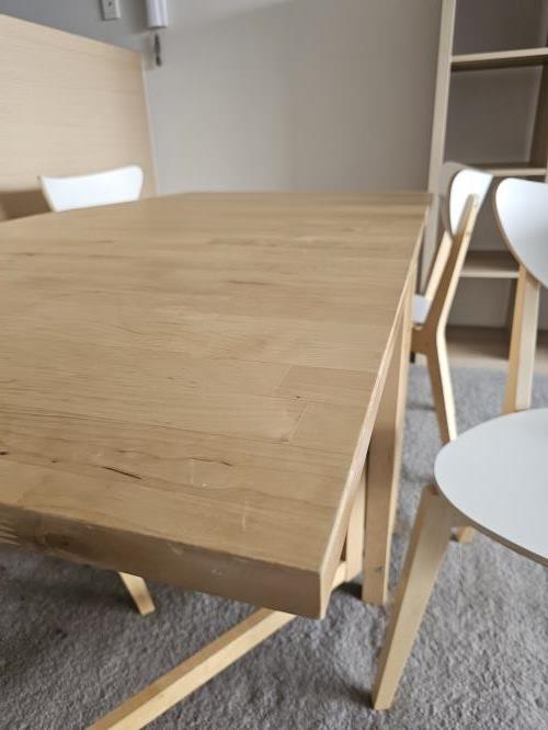 Second-hand IKEA Norden Gateleg Dining Table with 4 Chairs - Photo 3)