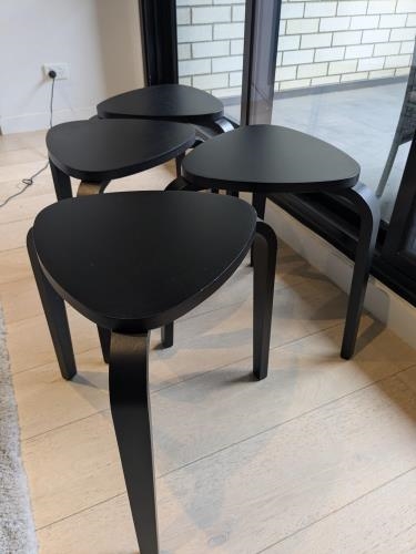 Second-hand Set of 4 IKEA KYRRE Stools - Photo 3)