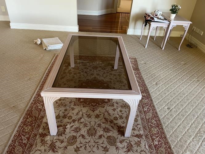 Second-hand Glass Top Coffee Table - Photo 3)