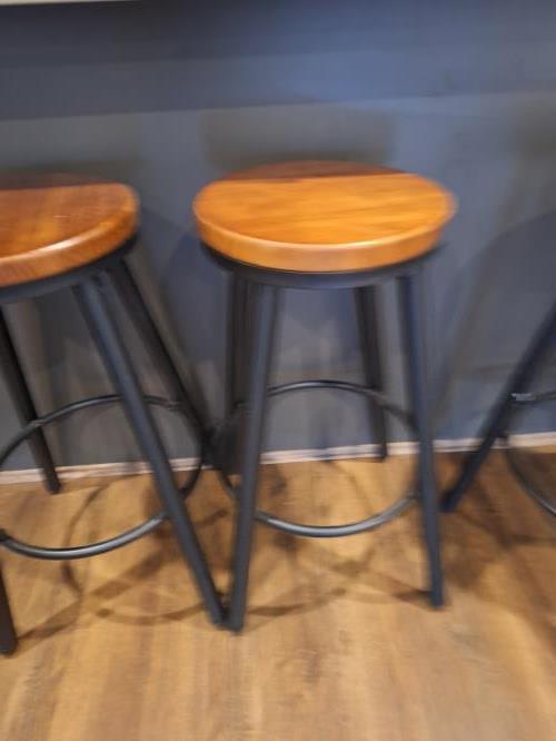 Second-hand Set of 4 Bar Stools - Photo 3)