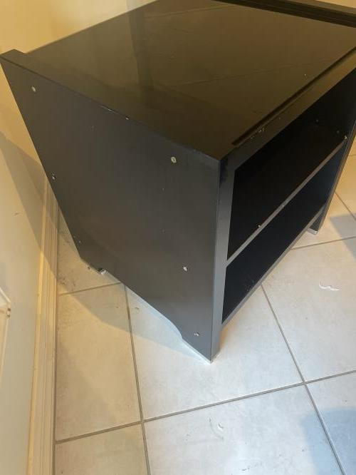 Second-hand Side Table with Glass Top - Photo 4)