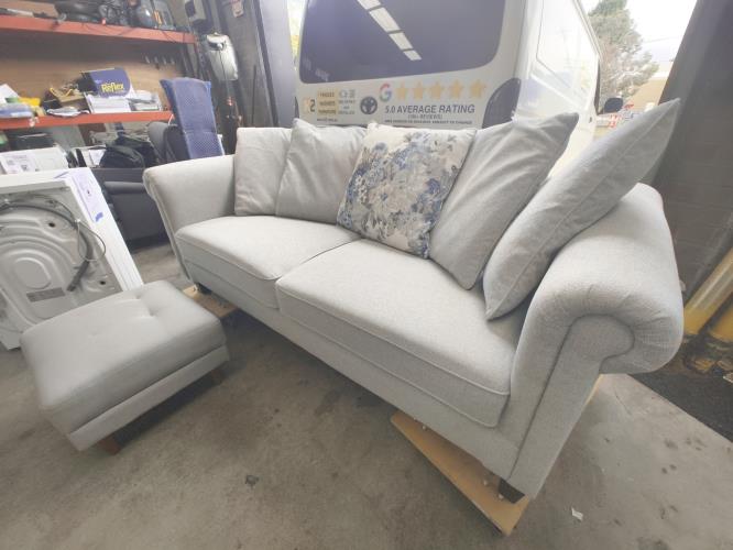 Second-hand Sofa with Ottoman - Photo 4)