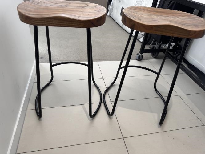 Second-hand Set of 2 Bar Stools - Photo 4)