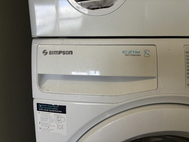 Second-hand Simpson 7kg Front Load Washing Machine - Photo 4)