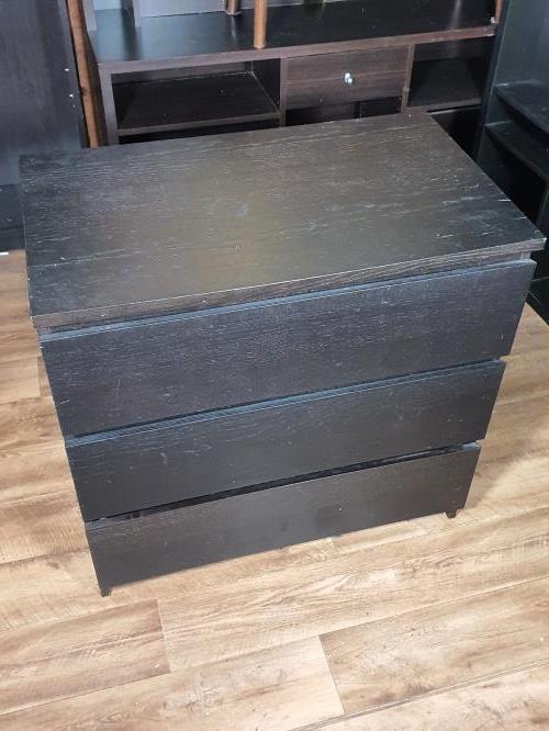 Second-hand IKEA Malm 3 Drawer Chest of Drawers - Photo 4)