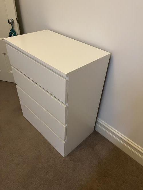 Second-hand IKEA Malm 4 Drawer Chest of Drawers - Photo 4)