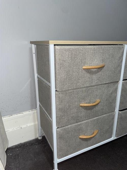 Second-hand Fabric Chest of 6 Drawers - Photo 4)