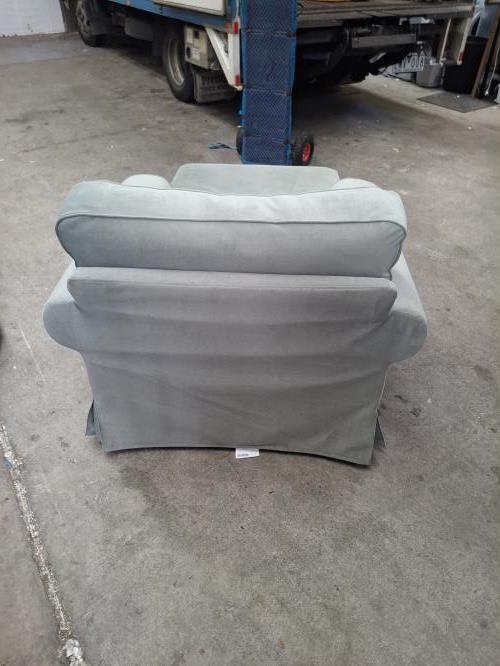 Second-hand Armchair with Matching Ottoman - Photo 4)